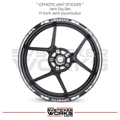 CFMOTO Jant Sticker Jant Şeridi 16lı Set Tüm Modeller Uyumlu Sticker Etiket Modeli