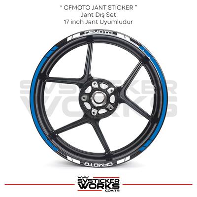 CFMOTO Jant Sticker Jant Şeridi 16lı Set Tüm Modeller Uyumlu Sticker Etiket Modeli