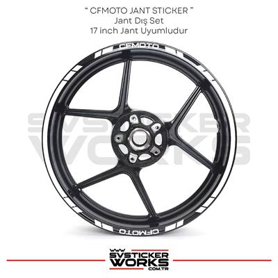 CFMOTO Jant Sticker Jant Şeridi 16lı Set Tüm Modeller Uyumlu Sticker Etiket Modeli