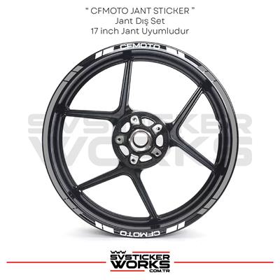 CFMOTO Jant Sticker Jant Şeridi 16lı Set Tüm Modeller Uyumlu Sticker Etiket Modeli
