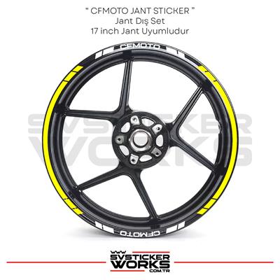 CFMOTO Jant Sticker Jant Şeridi 16lı Set Tüm Modeller Uyumlu Sticker Etiket Modeli