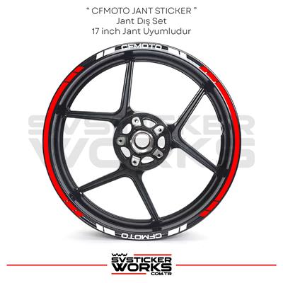 CFMOTO Jant Sticker Jant Şeridi 16lı Set Tüm Modeller Uyumlu Sticker Etiket Modeli