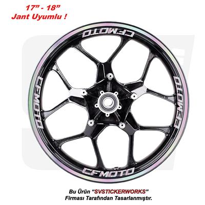 CFMOTO Motosiklet Jant Şeridi 32Li Set Sticker Etiket Modeli