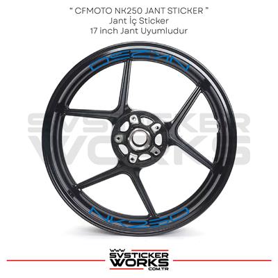 CFMOTO NK250 Jant Sticker Jant İç Yazı 8li Set Sticker Etiket