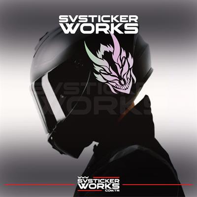 Dragon Ejder Kask Sticker Tüm Kasklar Uyumlu Tek Yön 1 Adet