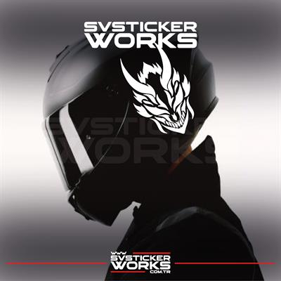 Dragon Ejder Kask Sticker Tüm Kasklar Uyumlu Tek Yön 1 Adet
