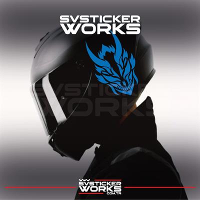 Dragon Ejder Kask Sticker Tüm Kasklar Uyumlu Tek Yön 1 Adet
