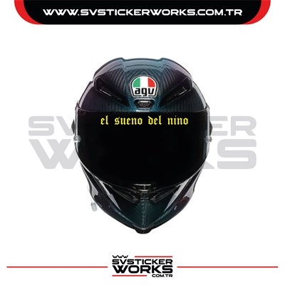 El Sueno Del Nino Sticker Vizör Sticker Kasklar Uyumlu Tek Yön 1 Adet