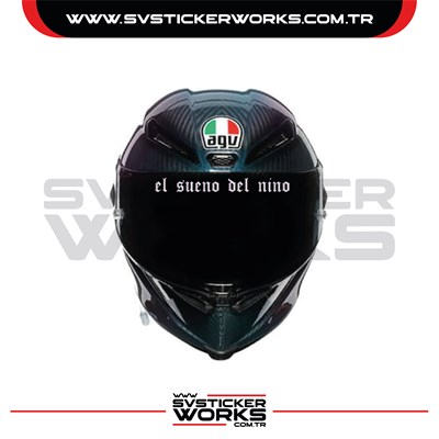El Sueno Del Nino Sticker Vizör Sticker Kasklar Uyumlu Tek Yön 1 Adet