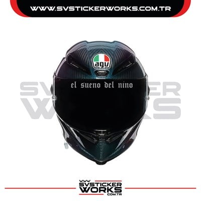El Sueno Del Nino Sticker Vizör Sticker Kasklar Uyumlu Tek Yön 1 Adet