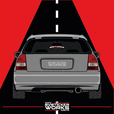Göz Yumduk Kör Sandılar Yazı Araba Motosiklet Cam Etiket Sticker 20cm
