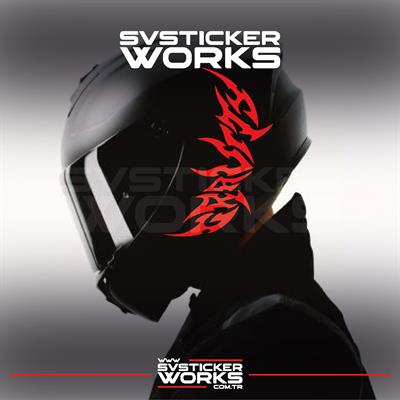 Gravity Kask Sticker Tüm Kasklar Uyumlu Tek Yön 1 Adet