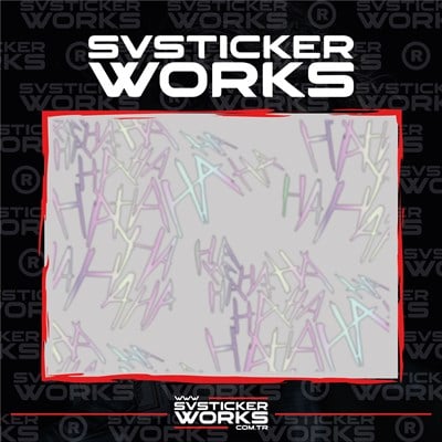 Haha Sticker Motor Araba Dekorasyon Sticker Evrensel 50 Adet 1 Paket