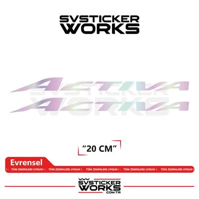 Honda Activa Sticker Uyumlu Yazı – Yüksek Kalite Özel Kesim Folyo (2li Set)