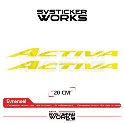 Honda Activa Sticker Uyumlu Yazı – Yüksek Kalite Özel Kesim Folyo (2li Set)