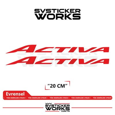 Honda Activa Sticker Uyumlu Yazı – Yüksek Kalite Özel Kesim Folyo (2li Set)