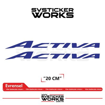 Honda Activa Sticker Uyumlu Yazı – Yüksek Kalite Özel Kesim Folyo (2li Set)