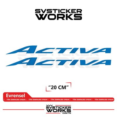 Honda Activa Sticker Uyumlu Yazı – Yüksek Kalite Özel Kesim Folyo (2li Set)