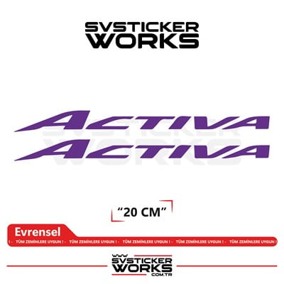 Honda Activa Sticker Uyumlu Yazı – Yüksek Kalite Özel Kesim Folyo (2li Set)
