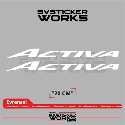 Honda Activa Sticker Uyumlu Yazı – Yüksek Kalite Özel Kesim Folyo (2li Set)