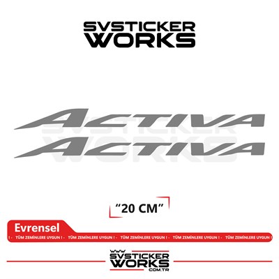Honda Activa Sticker Uyumlu Yazı – Yüksek Kalite Özel Kesim Folyo (2li Set)