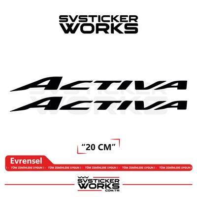 Honda Activa Sticker Uyumlu Yazı – Yüksek Kalite Özel Kesim Folyo (2li Set)