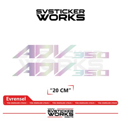 Honda ADV 350 Sticker Uyumlu Yazı – Yüksek Kalite Özel Kesim Folyo (2li Set)