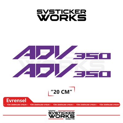 Honda ADV 350 Sticker Uyumlu Yazı – Yüksek Kalite Özel Kesim Folyo (2li Set)
