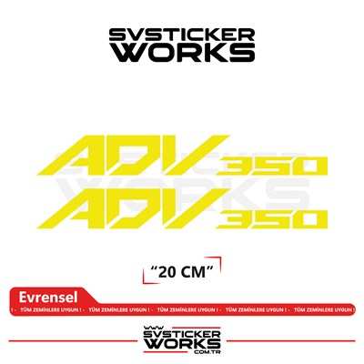 Honda ADV 350 Sticker Uyumlu Yazı – Yüksek Kalite Özel Kesim Folyo (2li Set)