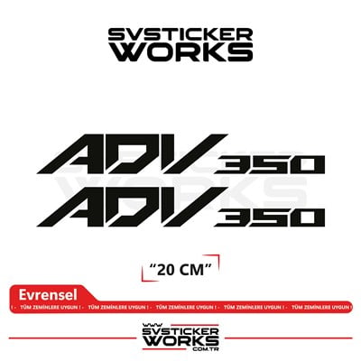 Honda ADV 350 Sticker Uyumlu Yazı – Yüksek Kalite Özel Kesim Folyo (2li Set)