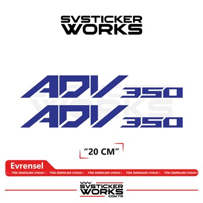 Honda ADV 350 Sticker Uyumlu Yazı – Yüksek Kalite Özel Kesim Folyo (2li Set)
