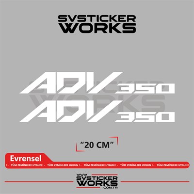 Honda ADV 350 Sticker Uyumlu Yazı – Yüksek Kalite Özel Kesim Folyo (2li Set)
