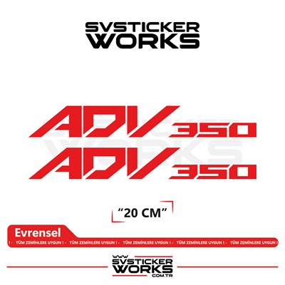 Honda ADV 350 Sticker Uyumlu Yazı – Yüksek Kalite Özel Kesim Folyo (2li Set)