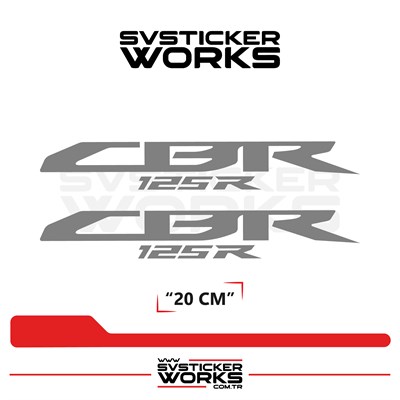 Honda CBR 125R Sticker Uyumlu Yazı – Yüksek Kalite Özel Kesim Folyo (2li Set)