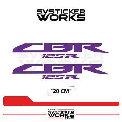 Honda CBR 125R Sticker Uyumlu Yazı – Yüksek Kalite Özel Kesim Folyo (2li Set)