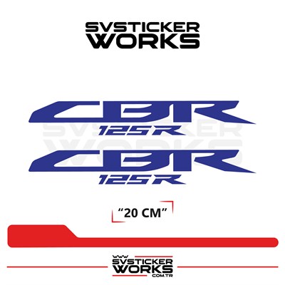 Honda CBR 125R Sticker Uyumlu Yazı – Yüksek Kalite Özel Kesim Folyo (2li Set)