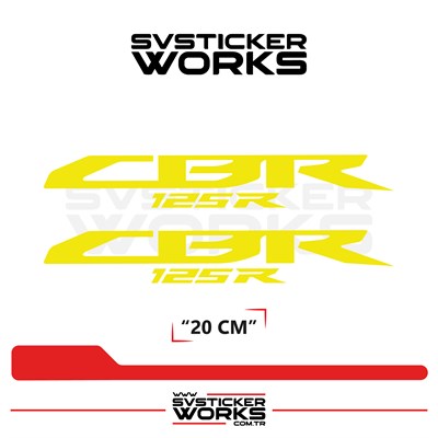 Honda CBR 125R Sticker Uyumlu Yazı – Yüksek Kalite Özel Kesim Folyo (2li Set)