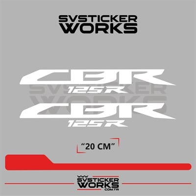 Honda CBR 125R Sticker Uyumlu Yazı – Yüksek Kalite Özel Kesim Folyo (2li Set)