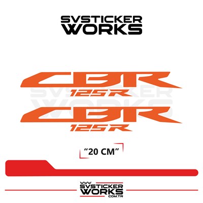 Honda CBR 125R Sticker Uyumlu Yazı – Yüksek Kalite Özel Kesim Folyo (2li Set)