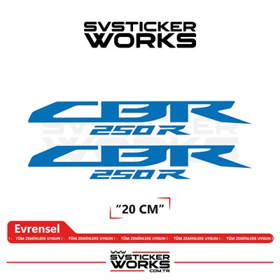 Honda CBR 250R Sticker Uyumlu Yazı – Yüksek Kalite Özel Kesim Folyo (2li Set)