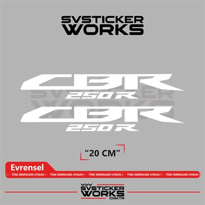 Honda CBR 250R Sticker Uyumlu Yazı – Yüksek Kalite Özel Kesim Folyo (2li Set)