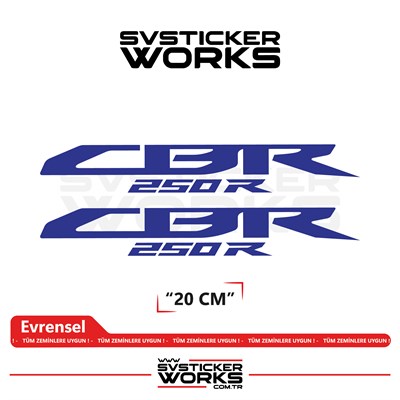 Honda CBR 250R Sticker Uyumlu Yazı – Yüksek Kalite Özel Kesim Folyo (2li Set)