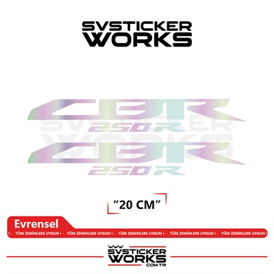 Honda CBR 250R Sticker Uyumlu Yazı – Yüksek Kalite Özel Kesim Folyo (2li Set)