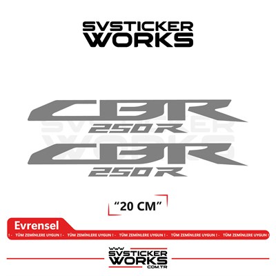 Honda CBR 250R Sticker Uyumlu Yazı – Yüksek Kalite Özel Kesim Folyo (2li Set)