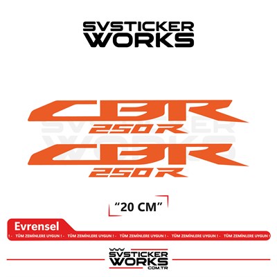Honda CBR 250R Sticker Uyumlu Yazı – Yüksek Kalite Özel Kesim Folyo (2li Set)