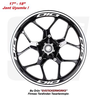 Honda Dio Motosiklet Jant Şeridi 32Li Set Sticker Etiket Modeli