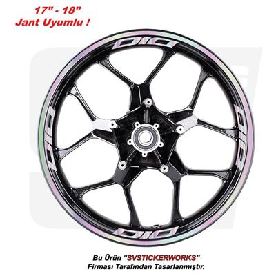 Honda Dio Motosiklet Jant Şeridi 32Li Set Sticker Etiket Modeli