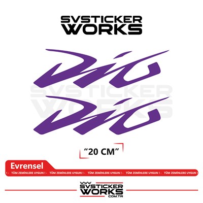 Honda Dio Sticker Uyumlu Yazı – Yüksek Kalite Özel Kesim Folyo (2li Set)