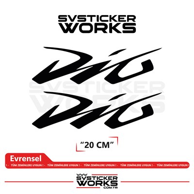 Honda Dio Sticker Uyumlu Yazı – Yüksek Kalite Özel Kesim Folyo (2li Set)