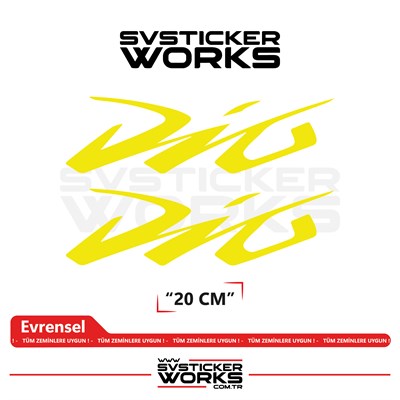 Honda Dio Sticker Uyumlu Yazı – Yüksek Kalite Özel Kesim Folyo (2li Set)